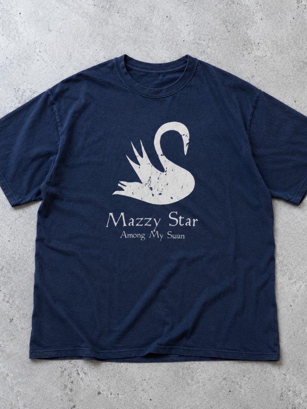Gildan Navy Short-Sleeve Tee with White Swan Graphic